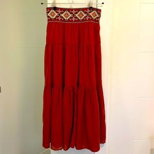 Boho Maxi Skirt By Anthropologie, Size XS